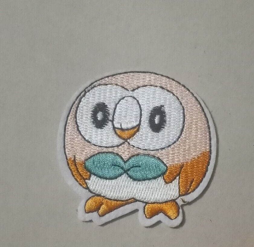 Rowlet - Pokemon - embroidered Iron on patch