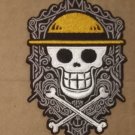 Jolly Roger - Skull with Straw Hat - One Piece - embroidered Iron on patch