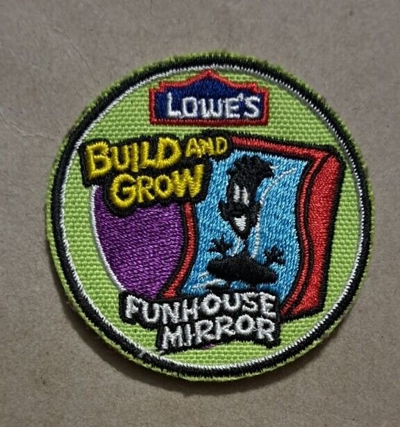 Funhouse Mirror embroidered sew on patch