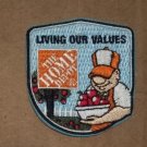 Living our Values - The Home Depot - embroidered Iron on patch