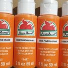 Lot of 4 (8 oz) Matte Acrylic Craft Paint - Pumpkin Orange 2 fl. oz. ea x 4