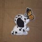 Dalmation Puppy with Butterfly embroidered Iron on patch