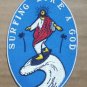 Surfing Like A God embroidered Iron on patch