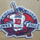 Chipper Jones - Retirement - embroidered Iron on patch