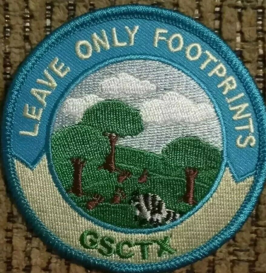 Girl Scouts - Central Texas Council - Leave Only Footprints - GSA Patch