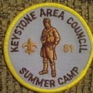 Cub Scouts - Keystone Area Council - 1981 Summer Camp - BSA Patch NEW