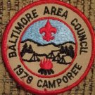 Baltimore Area Council - 1978 Camporee - BSA patch