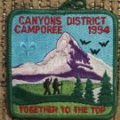 Canyons Camporee - 1994 - Canyons District - Together to the Top - BSA patch