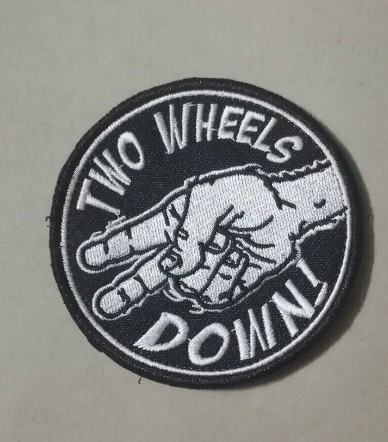 Two Wheels Down tactical hook and loop patch