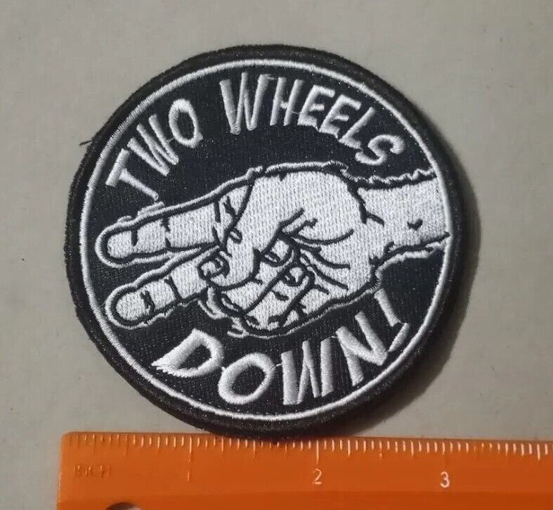 Two Wheels Down tactical hook and loop patch