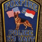 K9 Unit - Foxfire Village Police - Iron on patch
