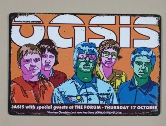 Oasis - metal hanging wall sign