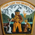 I Think I Love You Smokey Bear embroidered Iron on patch