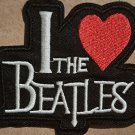 I Love The Beatles embroidered Iron on patch