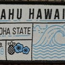 Oahu Hawaii sew on silk screen patch