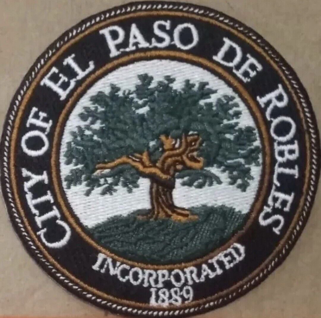Seal of City of El Paso de Robles embroidered Iron on patch