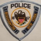 Binghamton Police sew on patch
