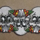 Skulls embroidered Iron on patch