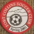 Fort Collins Soccer Club Spring 2001 Iron on patch
