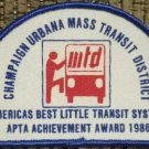 Champaign-Urbana Mass Transit System - Illinois - 1980s embroidered sew on patch