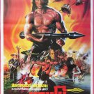 RAMBO II (1985) Thai Movie Poster Sylvester Stallone Original