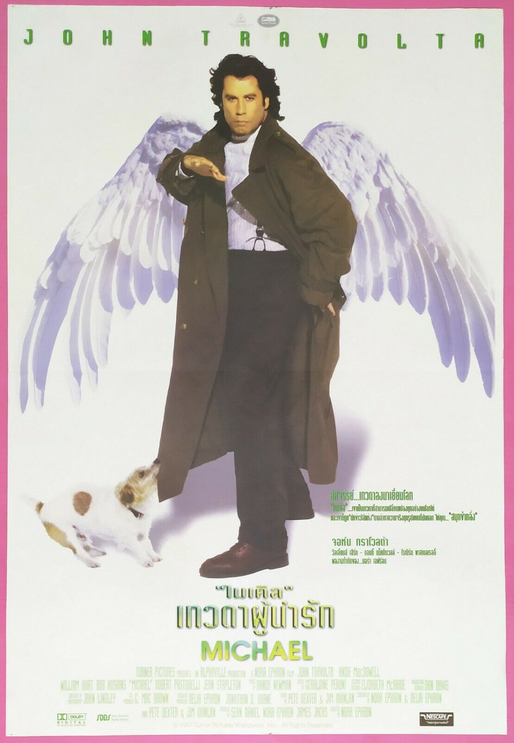 Michael (1996) Thai Movie Poster John Travolta Original