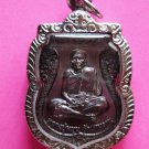 LP Moon Hua Jai Setthee Black Copper B.E. 2557 w/ S/S Pendant