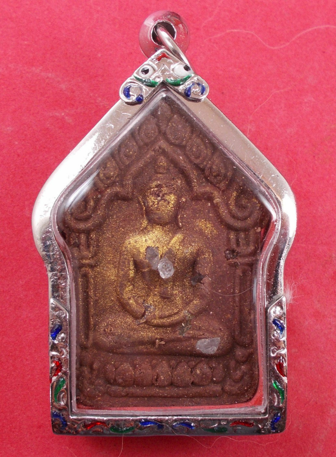 Phra Khun  Prai Pun Lan + Prai Gumarn, 2 Nos.Takrud Thai Amulet + S/S Pendant #5