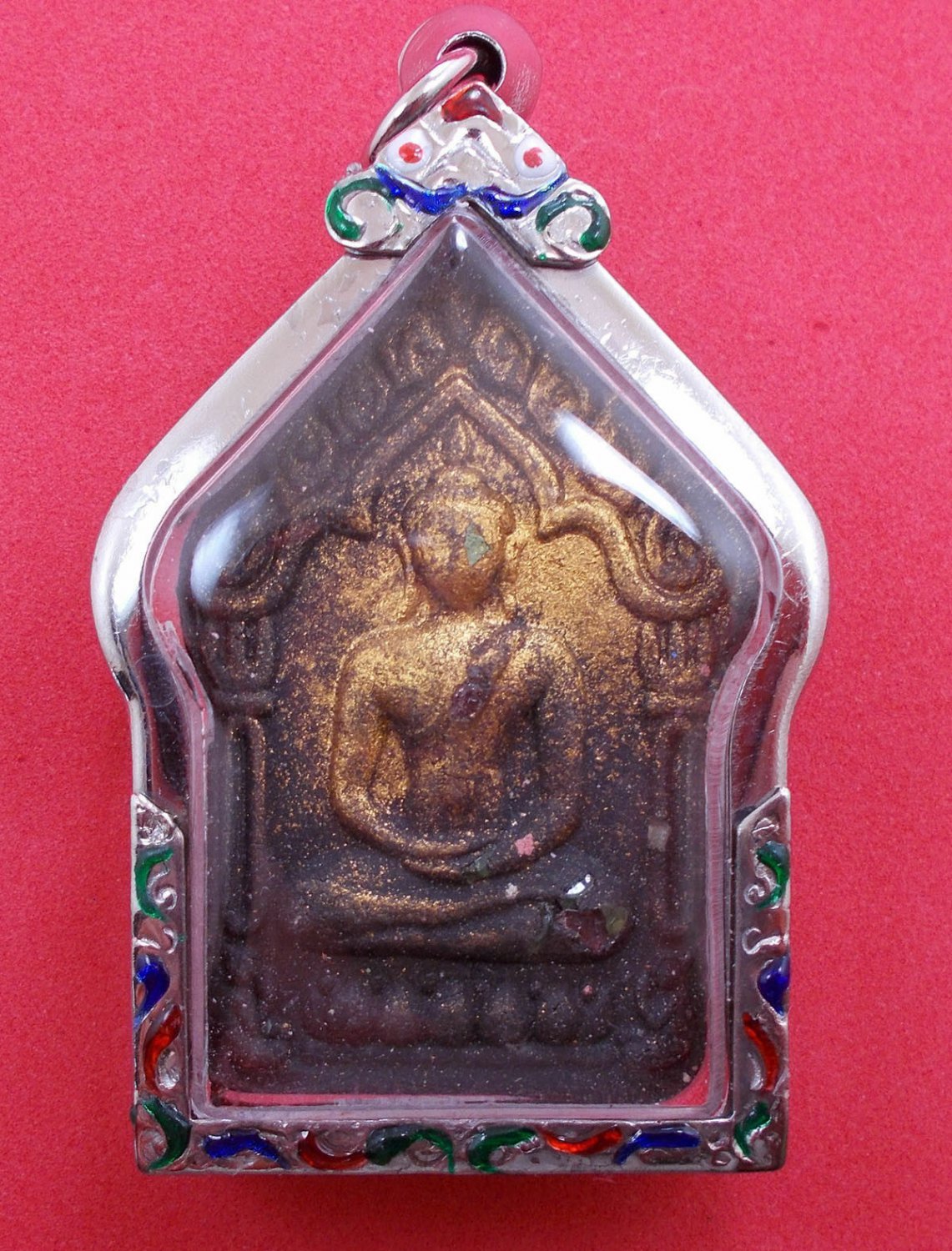 Phra Khun  Prai Pun Lan + Prai Gumarn, 2 Nos.Takrud Thai Amulet + S/S Pendant #6