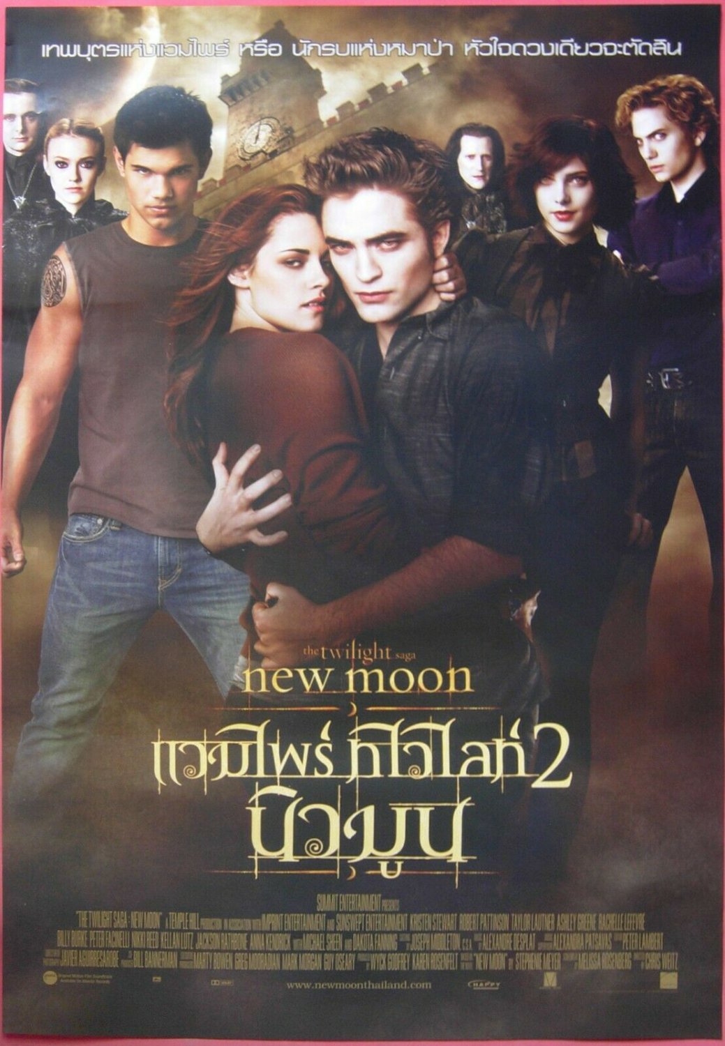 The Twilight Saga: New Moon (2009) Thai Movie Poster Robert Pattinson Original