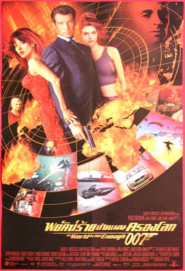 007 James Bond THE WORLD NOT ENOUGH (1999) Thai Movie Poster Original