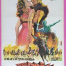 THE CONQUEROR (1956) Thai Movie Poster John Wayne Hand-Painted Original