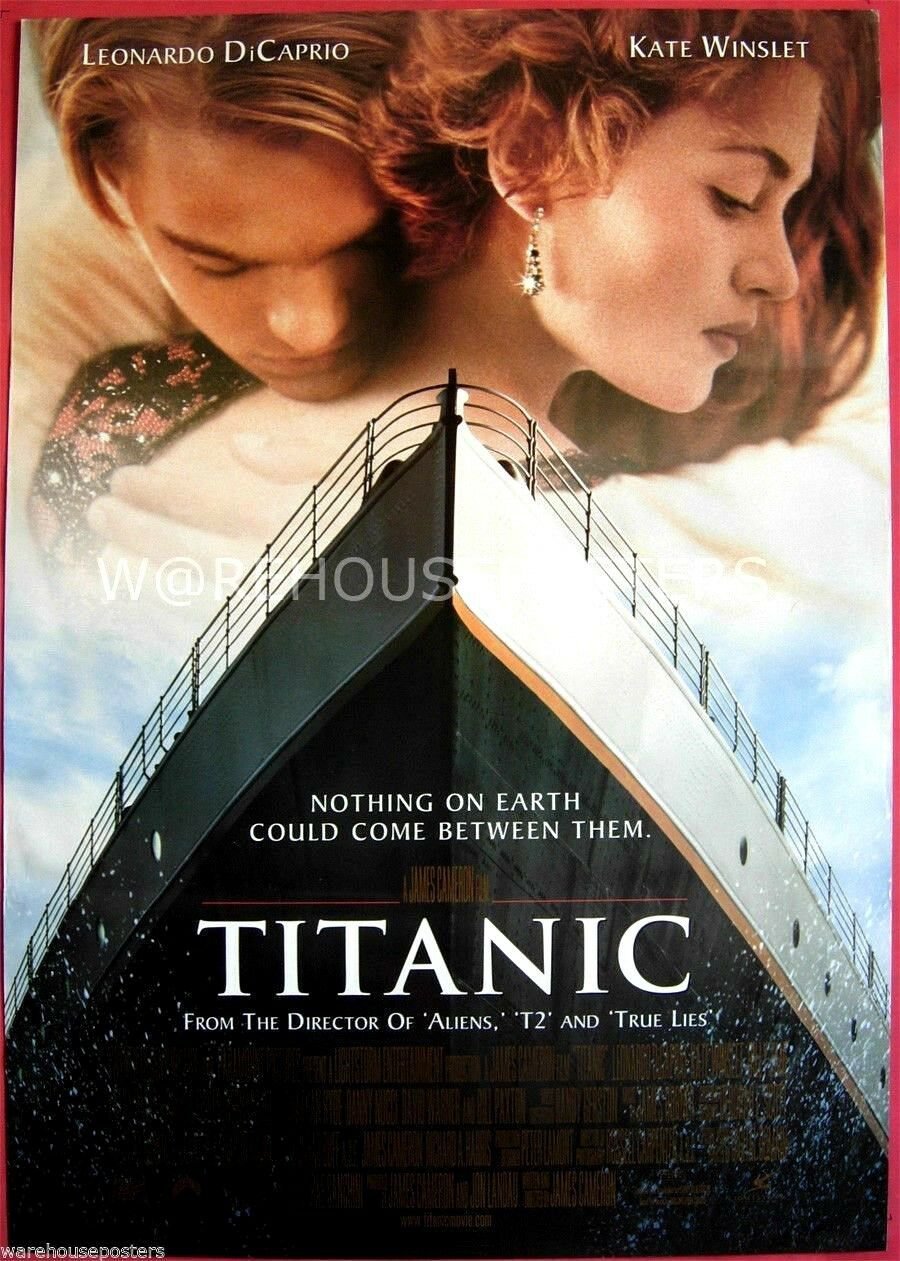 TITANIC (1997) Leonardo Dicaprio Kate Winslet INT Movie Poster Original