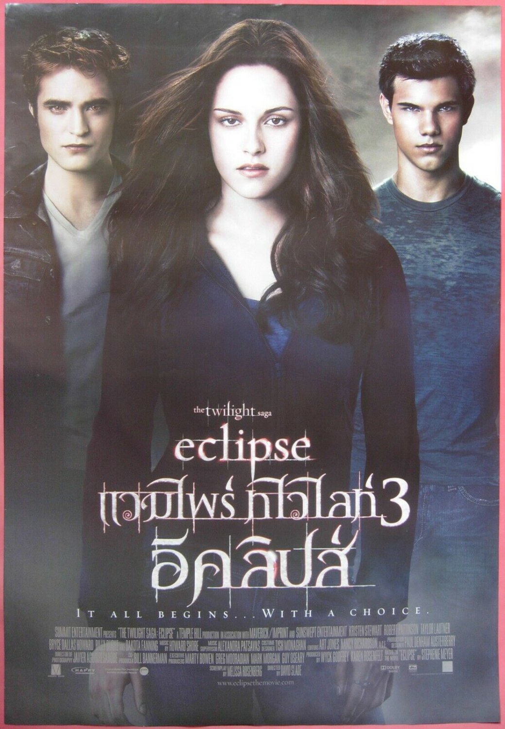 The Twilight 3: Eclipse (2010) Thai Double Side Movie Poster Original