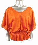 Shimmery Stretch Knit Top (Plus Size)-0226RS-JA104-b2b