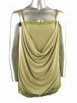 Stretch Knit Cowlneck Top (Plus Size)-4579GN-ES314-b2b