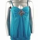 Stretch Knit Strap Top (Plus Size)-4582BL-ES156-b2b