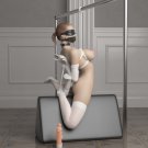 2D Model in Bondage Tied in Rope