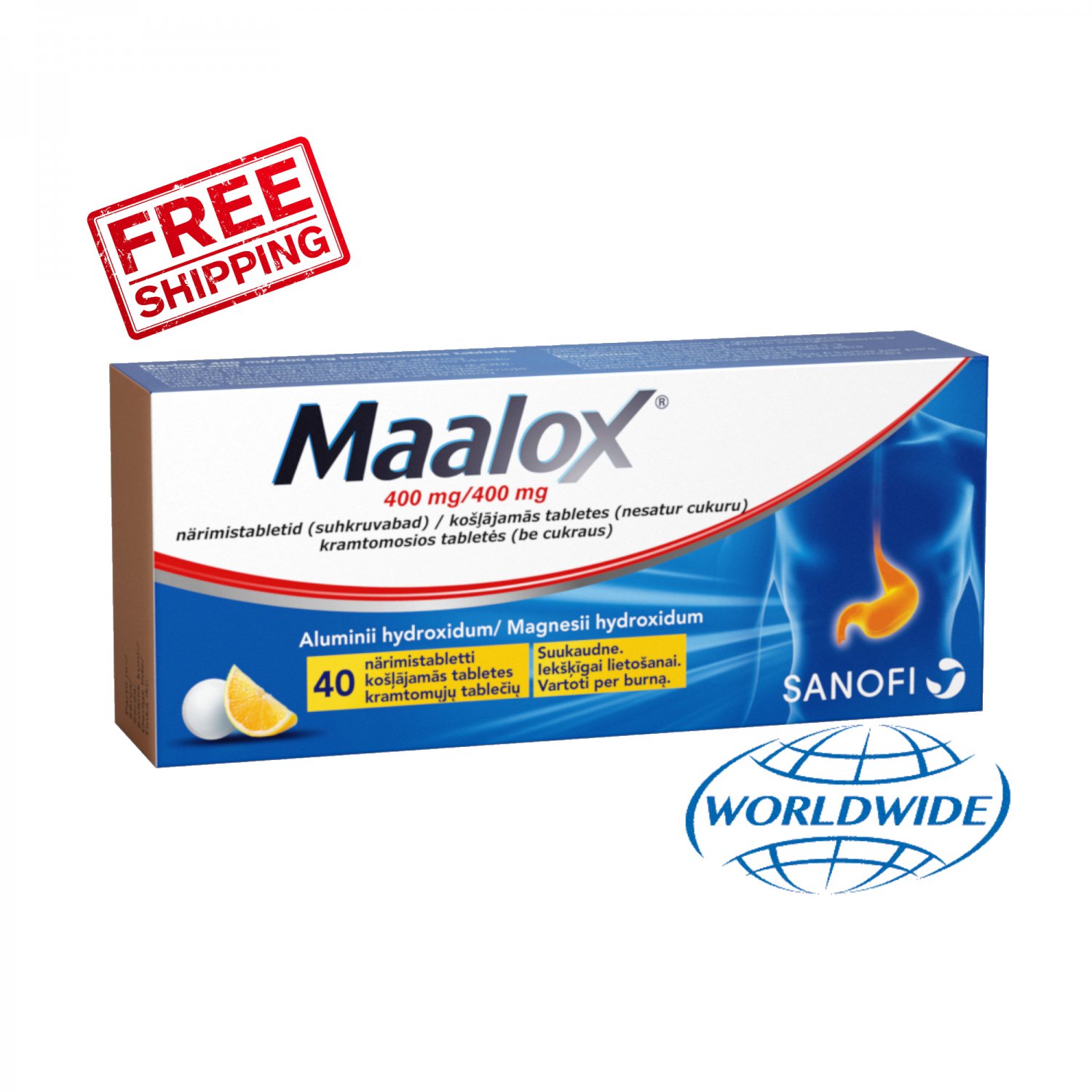 40 Chewable Maalox Chewable Tablets Relief Gastricstomach Wind Leomon