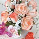 Arrangement roses valentines gift peach