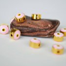10 Pcs Pink Evil Eye Beads For Necklace Bracelet Making Evil Eye Supplies Nazar
