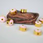 10 Pcs Pink Evil Eye Beads For Necklace Bracelet Making Evil Eye Supplies Nazar