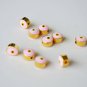 10 Pcs Pink Evil Eye Beads For Necklace Bracelet Making Evil Eye Supplies Nazar