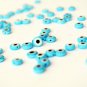 6mm Light Turquoise Turkish Evil Eye Beads - 60 Pcs Real Glass Evil Eye Beads