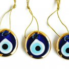 3 Pcs Evil Eye Charms, Turkish Evil Eye Wall Hanging , Evil Eye Protection NAZAR
