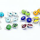 Set Of 10 Turkish Evil Eye Connector Beads Evil Eye DIY Supplies Bracelet
