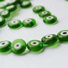 Green Evil Eye Beads 12mm  - 40 Pcs Real Glass Evil Eye Beads Turkish Eye Nazar