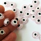Pink Evil Eye Beads 12mm  - 40 Pcs Real Glass Evil Eye Beads Turkish Eye Nazar