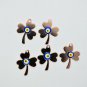 5 pcs 3 Leaves Clover Evil Eye Charms - Evil Eye Findings - 3 Leaves Clover