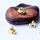 5 Pcs Heart Shape Evil Eye Beads Evil Eye Pendants, Evil Eye Beads For Bracelet